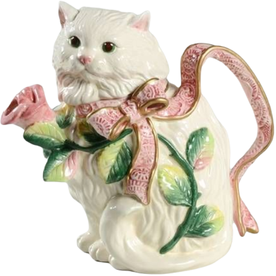A white cat teapot